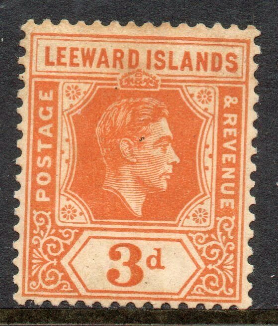 Leeward Islands: 1937 KGVI 3d SG 107 mint