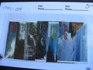 NEW ZEALAND Scenic coastlines set Sc 1799-1804 MNH 