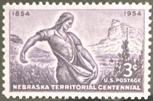 Scott #1060 1954 3¢ Nebraska Territorial Centennial MNH OG VF/XF
