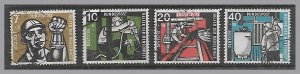 Germany - Miners 1957 semi-postal set of 4 used - Sc B356-B359 cv $20.40 in 2009