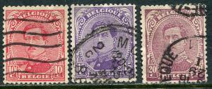 Belgium Lot 2218 Belgique Belgie 1920-2 Michel 118-119 III 120 Stamps 