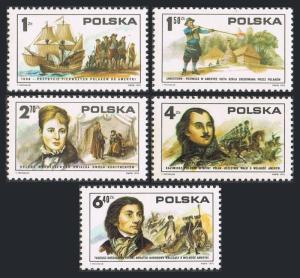 Poland 2117-2122,MNH.Michel 2400-2404,Bl.63. USA-200.Polish Heroes,Washington.