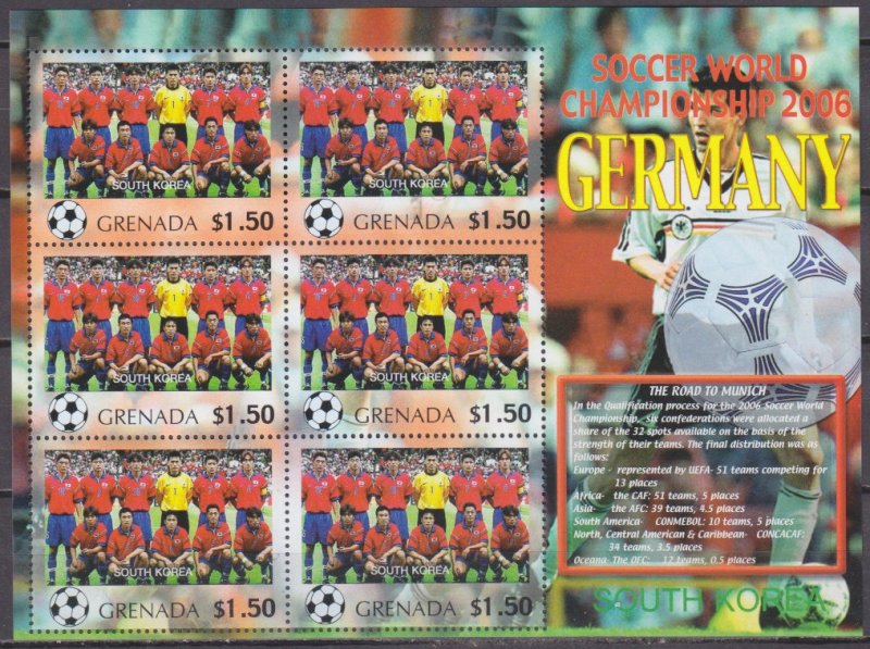 2006 Grenada 5732KL 2006 FIFA World Cup Germany( South Korea ) 9,00 €