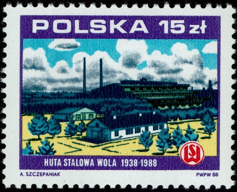 Poland #2867  MNH - National Industries, Ironworks (1988)