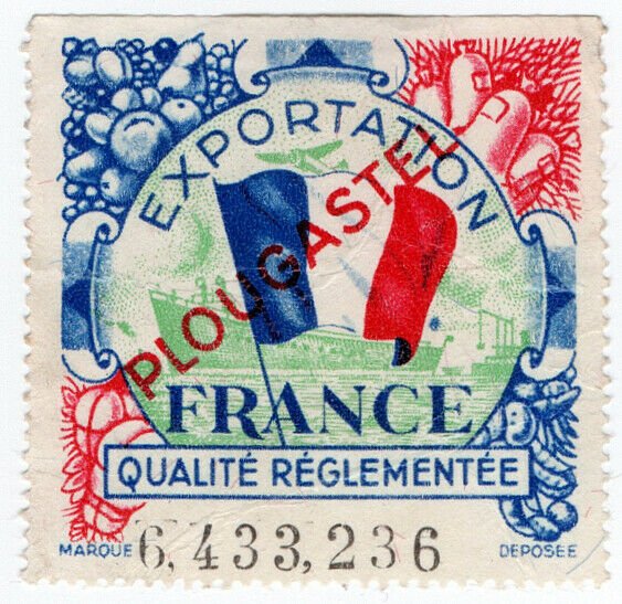 (I.B) France Cinderella : Export Label (Plougastel)