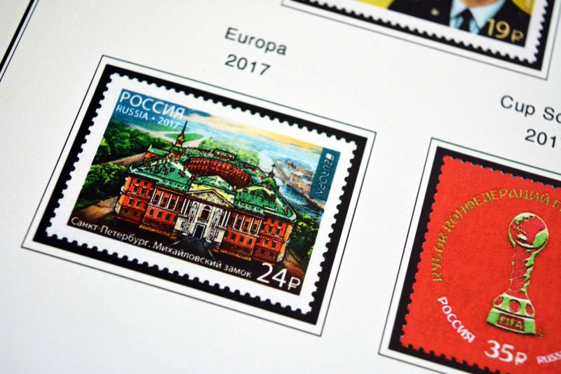 COLOR PRINTED RUSSIA 2017-2020 STAMP ALBUM PAGES (89 illustrated pages)