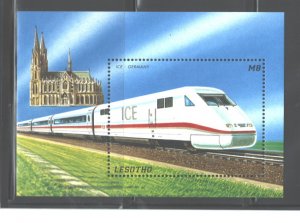 LESOTHO   1996 TRAINS  M.S.. #1061   MNH