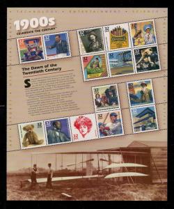 SC# 3182 Mint Celebrate/Century 1900's pane/15 OG NH CV$12