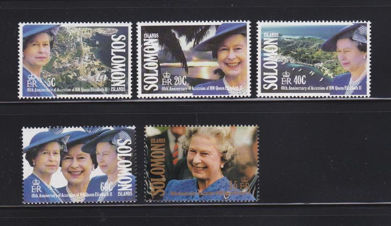 Solomon Islands 708-712 Set MNH Queen  Elizabeth II