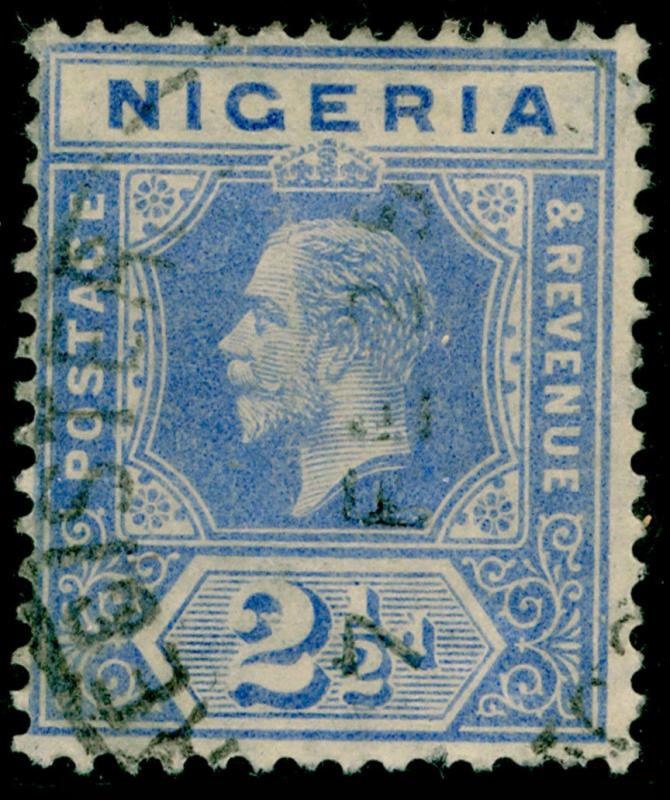 NIGERIA SG21, 2½d bright blue, used. Cat £11.