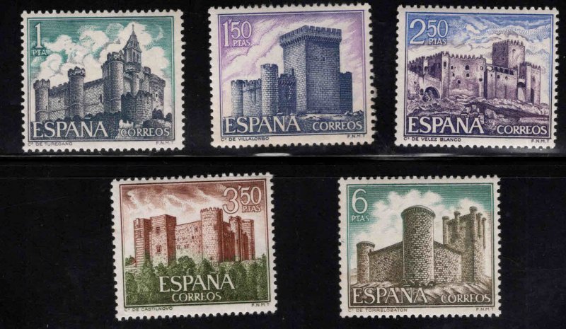 SPAIN Scott 1573-1577 MNH** 1969 Castle set