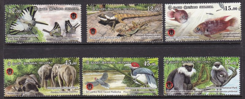 Sri Lanka, Fauna, Animals, Birds, Fishes, Butterflies, Reptiles MNH / 2019