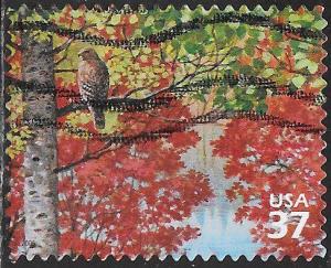 US 3899b Used - ‭Northeast Deciduous Forest - Red-Shouldered Hawk