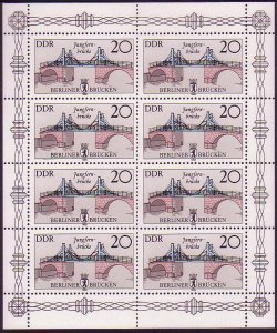 GDR Bridges Sheetlet 1985 MNH SG#E2682 MI#2973 (type 2)