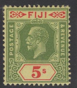 FIJI SG241 1926 5/- GREEN & RED/PALE YELLOW MTD MINT