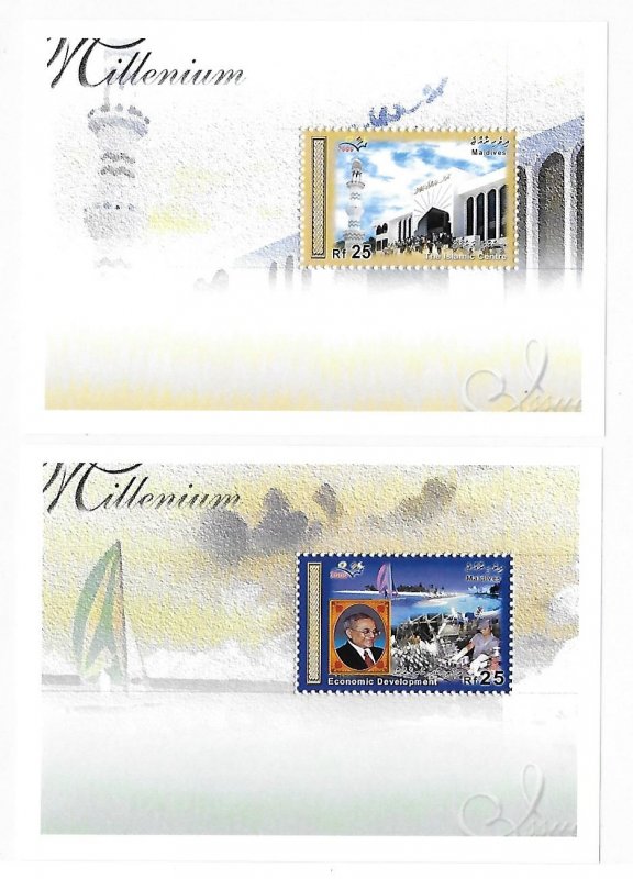 Maldives Maldive islands 2000 Millennium S/S Sc 2452-2454 MNH C3