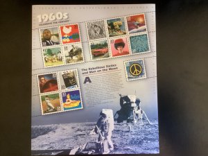 US Scott #3188 Celebrate the Century 1960s Souvenir Sheet of 15 33c stamps MNH