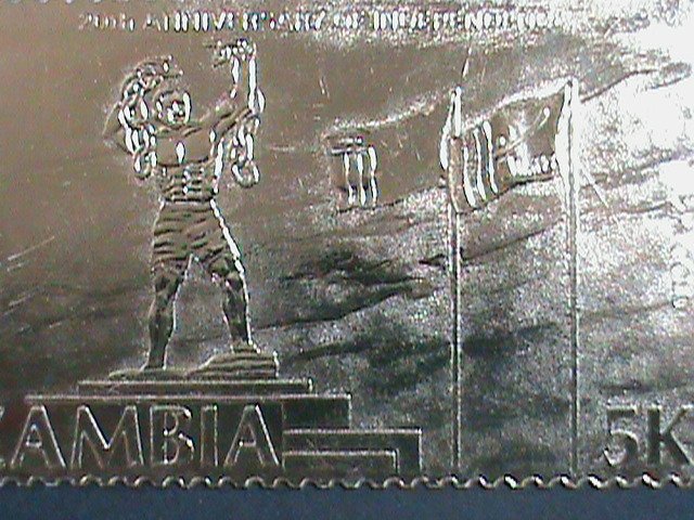 Zambia  Stamp: 1985-SC#330b-24K- Gold- 20th Anniversary- Independence Day -  S