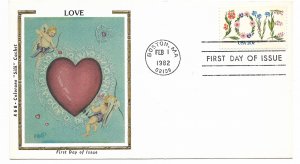 US 1951 20c Love stamp on FDC Colorano Silk Cachet Variety Unaddressed ECV$17.50