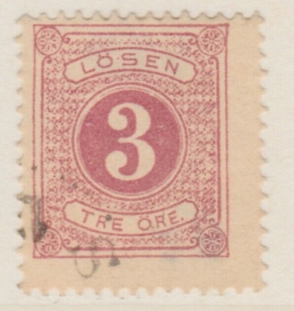 Sweden Postage Due 1874-86 3o Perf 13 Fine Used A13P19F141