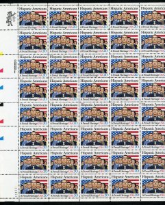 UNITED STATES SCOTT #2103 HISPANIC AMERICANS COMPLETE SHEET MINT NH