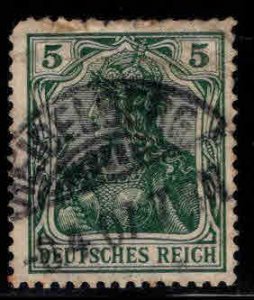 Germany Scott 82 used 1905 5p Germania blunt perfs at top