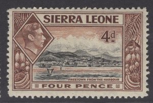 SIERRA LEONE SG193 1938 4d BLACK & RED-BROWN MTD MINT