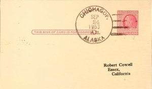 United States Alaska Chichagof 1953 4f-bar  Type 4  1910-1957  Postal Card  P...