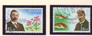 Iceland Sc 682-6 1989 Nat Hisory Soc stamp set used