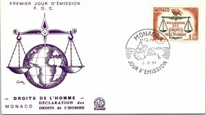 Monaco FDC 1964 - Declaration of Human Rights - F28986