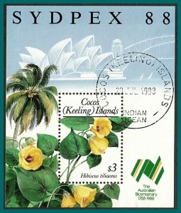 Cocos 1988 Sydpex, MS used  #199,SGMS207