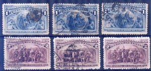 United States USA 1893 C. Columbus Discovery of America Sc. 230/31 6 st. Used