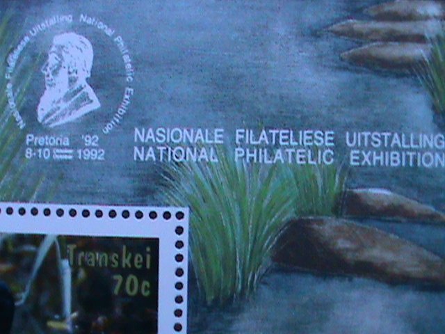 TRANSKEI 1992 NATIONAL STAMPS SHOW-LOVELY COLORFUL BIRDS-MNH-S/S-VERY FINE