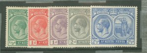 St. Kitts-Nevis #37-39/42/43a/45var  Multiple