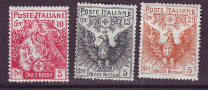 J17203 JLstamps 1915-6 italy set mh #b1-3 flag/eagle