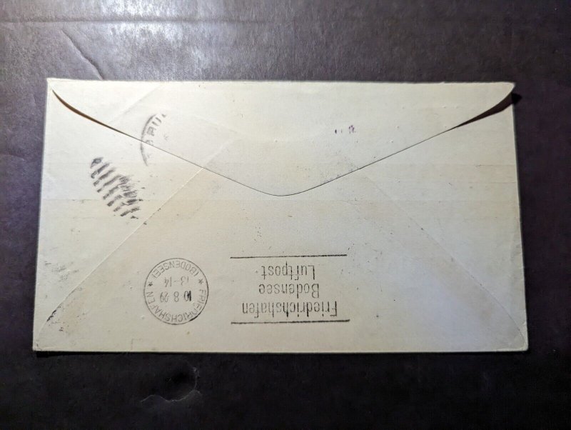 1929 USA LZ 127 Graf Zeppelin Airmail Cover Lakehurst NJ to Basel Switzerland