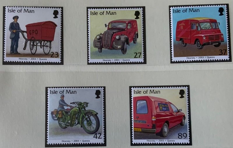 ISLE OF MAN 2003 POST OFFICE VEHICLES SG1056/1060 UNMOUNTED MINT