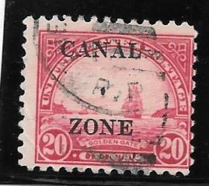 Canal Zone Scott #92 Used 20c Sharp A O/P 2018 CV $3.25