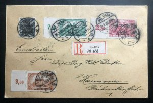 1920 Alt Ukta Olsztyn Registered Cover to Hanover Germany Plebiscite Stamp