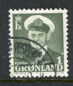 GREENLAND; 1950 early Frederik IX issue fine used 1ore. value