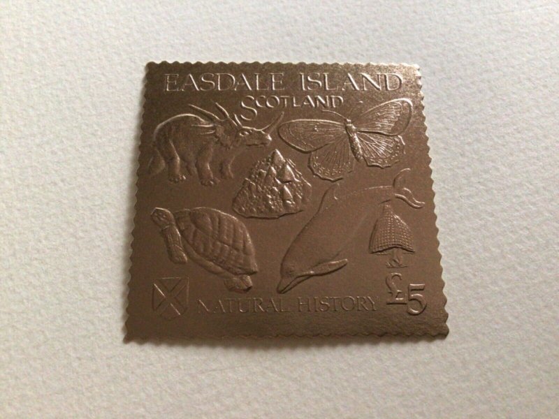 Easdale Scotland Natural History mint never hinged gold Ltd edition stamp A19024