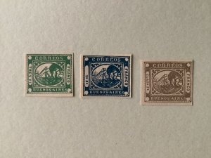 Buenos Aires reprints from original dies of 1858 mint never hinged stamps A2982