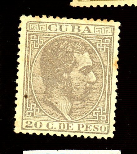 CUBA #128 MINT FVF OG LH SM THN MIN TONING Cat $13