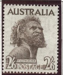 Australia Scott 248 MH*  aborigine redrawn 20.5x25mm