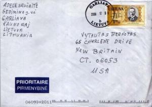 Lithuania, Airmail