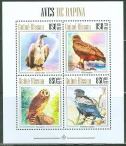 GUINEA BISSAU 2013 BIRDS OF PREY SHEET  MINT NH