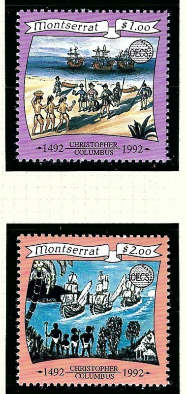 Montserrat 825-26 MNH 1993 500th anniv of Discovery of America (KA)