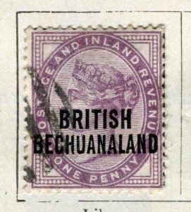 BECHUANALAND; 1891 classic early QV issue fine used 1d. value