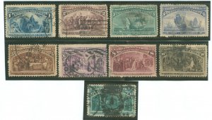 United States #230-238 Used Single