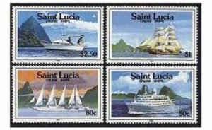 St Lucia 976-979,MNH.Michel 986-989. Cruise ships,1990.